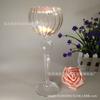 Candelabro de pie alto estilo europeo con diseño de flores, candelabro de columna romana, candelabro de cristal hecho a mano, adornos para candelabros