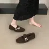Sapatos Peludos Estilo Chanel para Mulheres, Inverno 2025, Sapatos Quentes de Algodão com Forro de Lã, Mocassins Mary Jane Slip-On