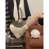 Zapatos de Lona de Caña Alta y Suela Gruesa para Mujer, Estudiantes para Aumentar la Altura de Primavera y Otoño, Zapatos Versátiles de Punta Redonda, Tenis Casuales para Mujer