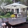 Set de tres piezas de Silla de Ratán y Mesa de Café para Balcón de Ocio al Aire Libre para Casas de Huéspedes, Hoteles con Patio y Sofás de Villa en Estilo Nórdico
