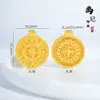 Pingente Bússola Oito Tesouros da Sorte com Pilão de Ouro de Areia Francês Antigo Wei Xue Colar de Corda Ruyi Retrô Atacado