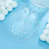 Exquisita Cadena para Clavícula Versátil Cadena Versátil Collar de Lentejuelas Brillantes Destello Diseño Simple de Nicho para Mujer Lujo Ligero Sensación de Alta Gama