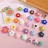 Broche para el cabello con flores de lana tejidas a mano, con forma de flor de ganchillo, para ropa, accesorios, pequeñas flores tejidas al por mayor