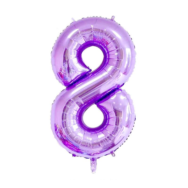 40寸紫色大数字8 40inch purple 8