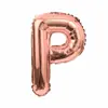 Balão de Letra em Inglês de 16 Polegadas Dourado Ouro Rosa Prata Filme de Alumínio Festa de Aniversário Fabricante Atacado Festa de Letras