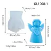 Molde de Silicone Anjo Abraçando Coração Estéreo 3D DIY Vela de Aromaterapia Gesso Ornamentos Sabonete Artesanal Decoração Molde Transfronteiriço