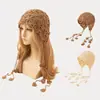 Turbante Trenzado Hueco Floral con Monedas de Cobre Transfronterizo para Mujer, Sombrero de Salida para Primavera y Otoño Estilo Étnico Retro Bohemio Hecho a Mano