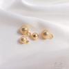 Cor de ouro 14K retendo cor areia flash miçangas pequenas miçangas foscas pingente DIY pulseira colar pingente brincos acessórios