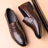 Mocasines de Negocios Retro para Hombre, Nuevo Estilo Británico de Otoño, Zapatos Casuales de Cuero con Suela Suave para Hombre, Slip-On