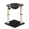 Torre Arranhador para Gatos, Poste Arranhador Alto para Gatos com Poleiro Macio para Observação pela Janela, Cama Grande para Gatos Grandes, Torre para Gatos Estável e Compacta com Rede