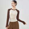 Liquidação: Roupas de Prática de Dança Moderna, Tops de Manga Longa Raglan de Outono, Adequados para Uso Diário e Treinamento Corporal Clássico
