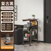 Estante de almacenamiento para cocina, carrito pequeño, de pie, móvil, ahorrador de espacio, adecuado para baños y dormitorios, almacenamiento de múltiples niveles para bocadillos y otros artículos