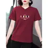 Camiseta Feminina 2026 Novo Estilo Manga Curta, Verão Soltinha, Tamanho Grande, Emagrecedora, Esconde Barriga, Ombro Normal, Gola Redonda, Blusa Tendência