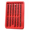 Juego de 100 piezas en caja de plástico, cabezal de lote, boca de lote, juego de manguitos para varilla de destornillador eléctrico, cabezal de lote de cruz, palabra, flor de ciruelo