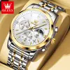 Relojes de la marca Oli con respaldo de estrellas explosiones transfronterizas relojes de cuarzo multifuncionales relojes de hombre de negocios impermeables