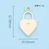 Cerradura de Corazón Doble Cara Aleación Electrochapado Joyería Accesorios DIY Collar Pulsera Pendientes Colgante Individual Venta al por Mayor Transfronteriza