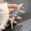 Adequado para Apple iWatch 11ª Geração Se Pulseira de Metal com Cristais em Espiga de Trigo Cubana Apple Watch10/9Ultra