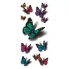 Pegatinas de Tatuaje de Mariposas de Colores al por Mayor Impermeables y de Larga Duración Pegatinas Combinadas de Mariposas Acuarela Soñadoras para Pecho, Cintura y Brazos