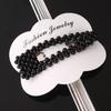 Estilo Coreano Comercio Exterior Nuevo Estilo Pinza de un carácter Combinación con todo Pinza lateral Lazo Perla Pinza para el cabello Celebridad de Internet Vintage Pinza para flequillo Pinza para el cabello para mujer