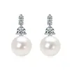 Pendientes de Perla de Plata de Ley S925 de Amazon para Mujer, Estilo de Lujo Ligero de Moda, Pendientes Elegantes con Diseño Único, Venta al por Mayor para Exportación