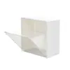 Caja de almacenamiento con tapa abatible para baño, caja de almacenamiento sin taladro para uso doméstico, para guardar discos de algodón, bastoncillos de algodón, accesorios para el cabello y lápiz labial