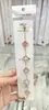 Pulseira de Aço Titânio de Alto Padrão Trevo da Sorte de Quatro Folhas para Mulheres, Concha Dupla Face 13mm Joia de Aço Inoxidável, Estilo Simples e Fashion