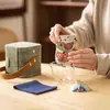 Juego de Té Kung Fu de Viaje Juego Completo Portátil para Exteriores Cerámica Un Bol Tres Tazas Bolsa Portátil para Cosméticos Logo Impreso