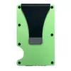 Venta al por mayor de fábrica en stock moda billetera para tarjetas de crédito ultra delgada aleación de aluminio clip para tarjetas de visita billetera billetera blindaje RFID