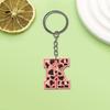 Pink Spot Letter Series Chaveiro Criativo temuPVC Borracha Macia DIY Decorativo Chaveiro Criativo Pequeno Presente
