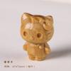 Sândalo DIY Escultura Criativa Hello Kitty Animal Fofo Mini Gato de Madeira Enfeites Acessórios Acessórios de Pulseira