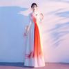 Roupa para Performance Coral Feminina, Estilo Longo, Novo Estilo Chinês 2026 Gola Alta Cor Vermelha Uniforme Elegante de Maestro para Coro