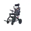 Silla de Ruedas Reclinable Amortiguadora Plegable Ligera Pequeña Portátil Fácil de Viajar Aeronave para Jóvenes y Mayores