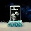 Enfeites de cristal 3D transfronteiriços com águas-vivas, tartarugas marinhas, baleias e golfinhos - uma luminária de noite criativa e iluminada, perfeita como lembrança com tema oceânico