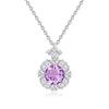 Collar de lujo de alta gama de plata esterlina S925 para mujer con colgante de topacio natural flor de hielo transfronterizo para cadena de clavícula
