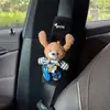 Almohadilla de hombro para cinturón de seguridad de oso lindo, protector creativo anti-estrangulamiento para cinturón de seguridad, accesorio interior de coche
