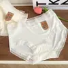 Pantaletas de patchwork floral de algodón puro para mujer, entrepierna de algodón puro, cintura media, sin costuras, transpirables, lindas, estilo japonés, adecuadas para niñas y estudiantes, bragas tipo triángulo