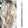 Extensiones de Cabello Láser Coloridas de Seda Dorada y Plateada, Mechas Decorativas Moradas para Peinar, Piezas de Cabello para Peinar