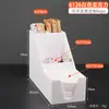 Soporte para Vasos Tienda de Té con Leche Café Suministros Comerciales para Bar Caja de Almacenamiento para Servilletas y Popotes Soporte Desechable para Vasos Dispensador de Vasos