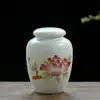 Ungüento, Polvo de Panax Notoginseng, Polvo de Chuanbei, Frasco Sellado de Bayas de Lobo Negras, Mini Frasco Cerámico Pequeño Portátil para Empaque de Té