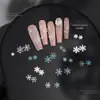 Joias para Nail Art de Floco de Neve de Natal Transfronteiriças Tamanho Misto Diamante de Resina Super Brilhante Diamante de Unha Usável de Natal