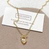 Chapado en color oro aplaudido de cobre de 14k Zircón con incrustaciones de oro real Amor Hebilla Ot Hebilla de conexión DIY Accesorios para pulsera collar hechos a mano