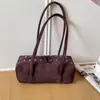 Bolsa de Almohada de Terciopelo Gamuzado para Mujer 2026 Nuevo Otoño Retro Merade para Viajes Diarios Bolso de Hombro Individual Debajo del Brazo Bolso de Mano