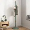 Perchero de estilo europeo transfronterizo, perchero de pie para dormitorio, perchero grande de madera de una sola barra para almacenamiento en el hogar