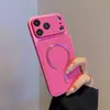 Funda magnética para teléfono Apple 18Promax Adecuada para iPhone 17 Ventana grande Textura de cuero 15 Funda anticaída No se pega a las huellas dactilares