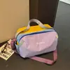 Nova Bolsa de Ginástica para Exterior Dopamine Color-Block com Compartimento Separado para Sapatos, Bolsa de Viagem Transversal, Bolsa de Yoga Leve e Fashion