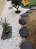 Losa de Piedra Azul Natural Peldaños Piedras de Pavimentación Modernas Simples para Patio Jardín Piedras de Pavimentación para Pasarelas de Parque Baldosas Antideslizantes para Suelo de Exterior