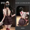 Semi-Dulce y Atractivo Sexy Pura Uniforme de Falda Corta Dividida de Estilo Academia de Tentación para Role-Playing de Estudiante Jk Atuendo Erótico