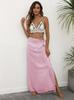 Ropa Europea y Americana Suministro Transfronterizo Falda de Playa con Tirantes y Borlas y Falda Sexy de Una Pieza Asimétrica 705