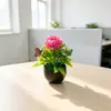 Simulación de Amazon Planta en Maceta de Crisantemo y Mariposa Individual Decoración Interior para el Hogar Bonsái Fotografía de Boda Adorno de Flor Artificial