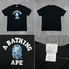 Marca da moda atacado transfronteiriço para comércio exterior Amazon: camiseta de manga curta tubarão de alta resistência, camiseta cabeça de macaco BAPE